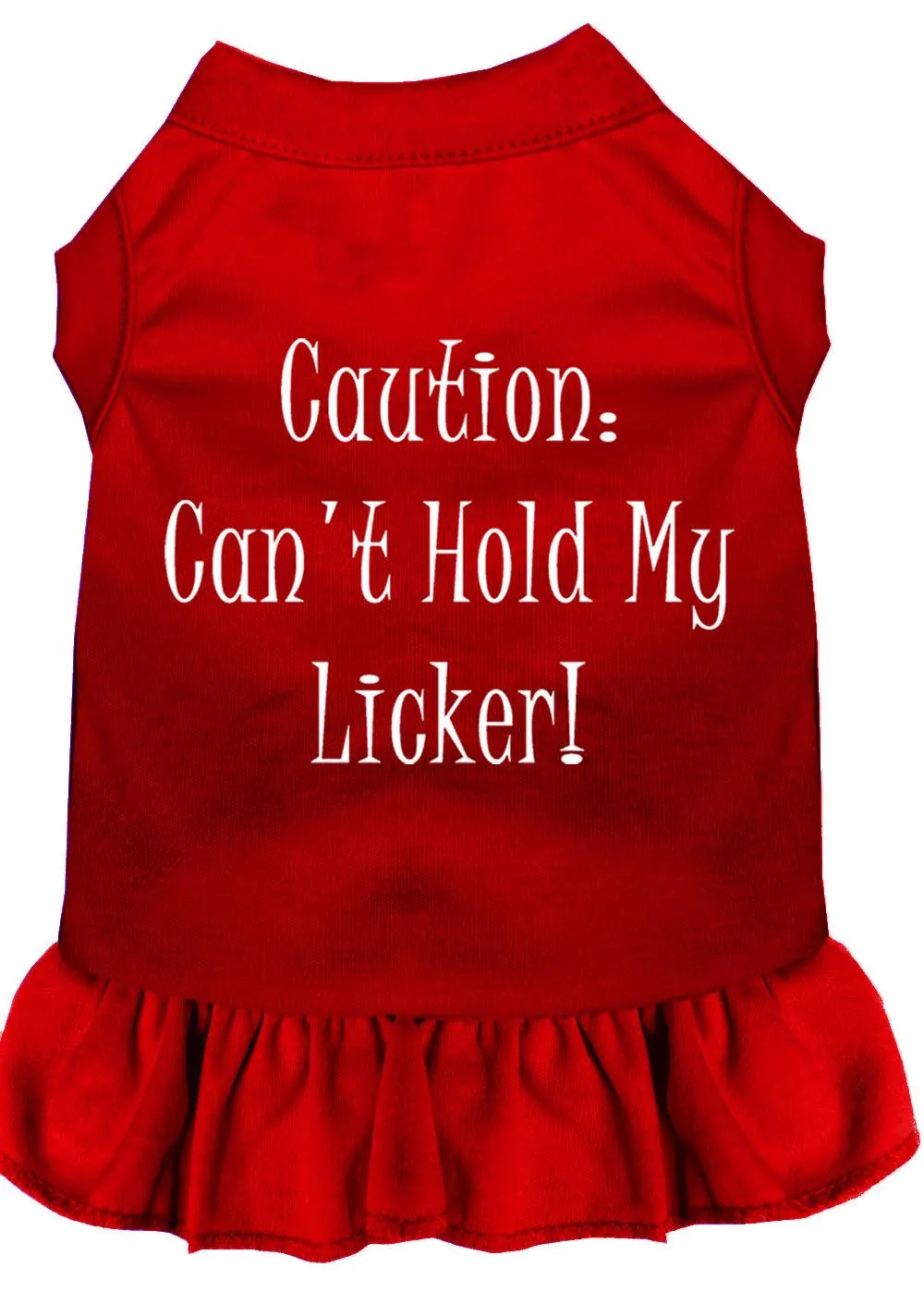 Can't Hold My Licker Screen Print Dress Red Sm (10)