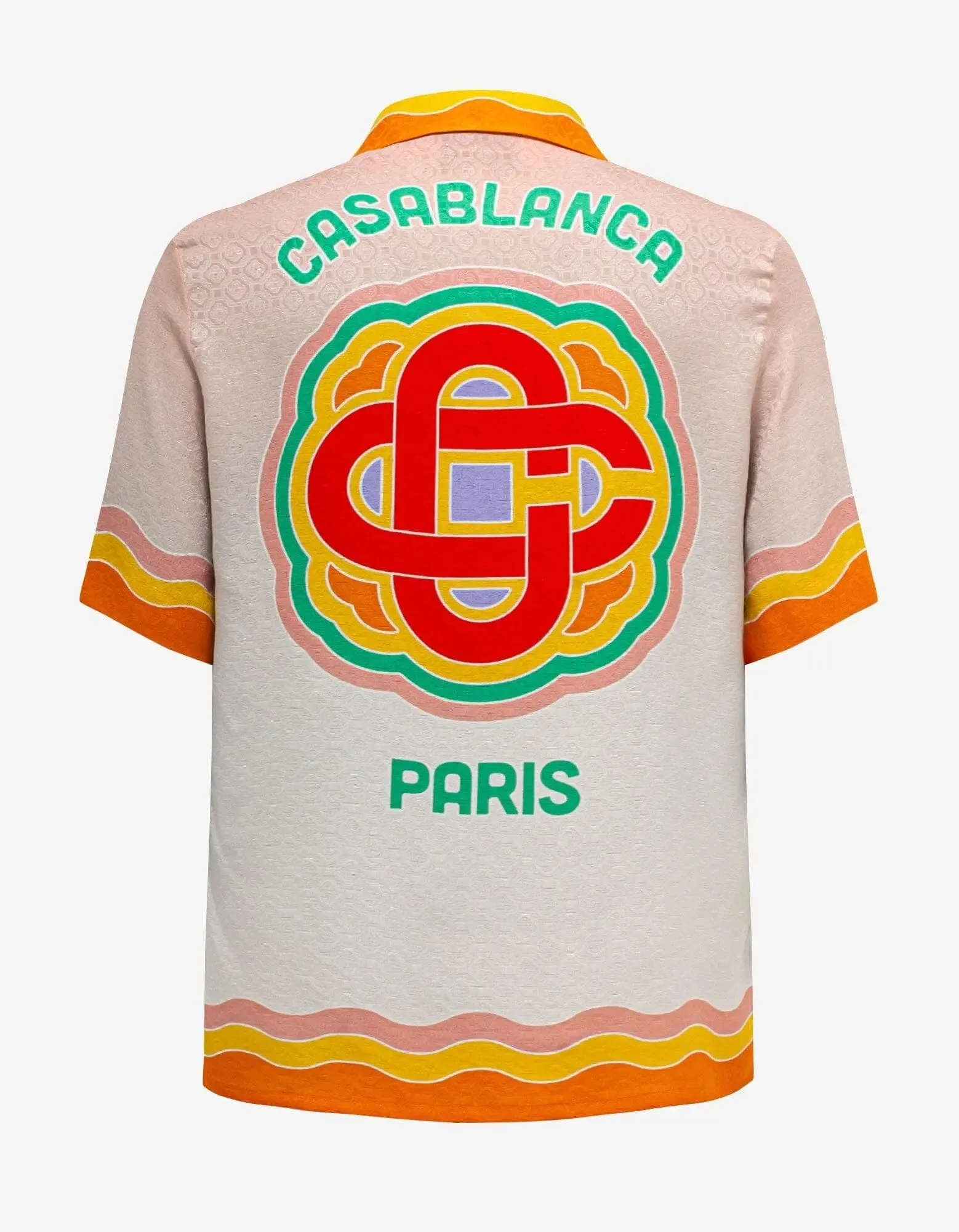 Casablanca Orange Rainbow Monogram Camp Shirt