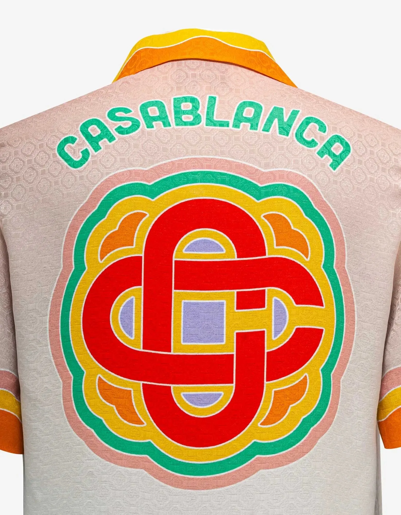 Casablanca Orange Rainbow Monogram Camp Shirt