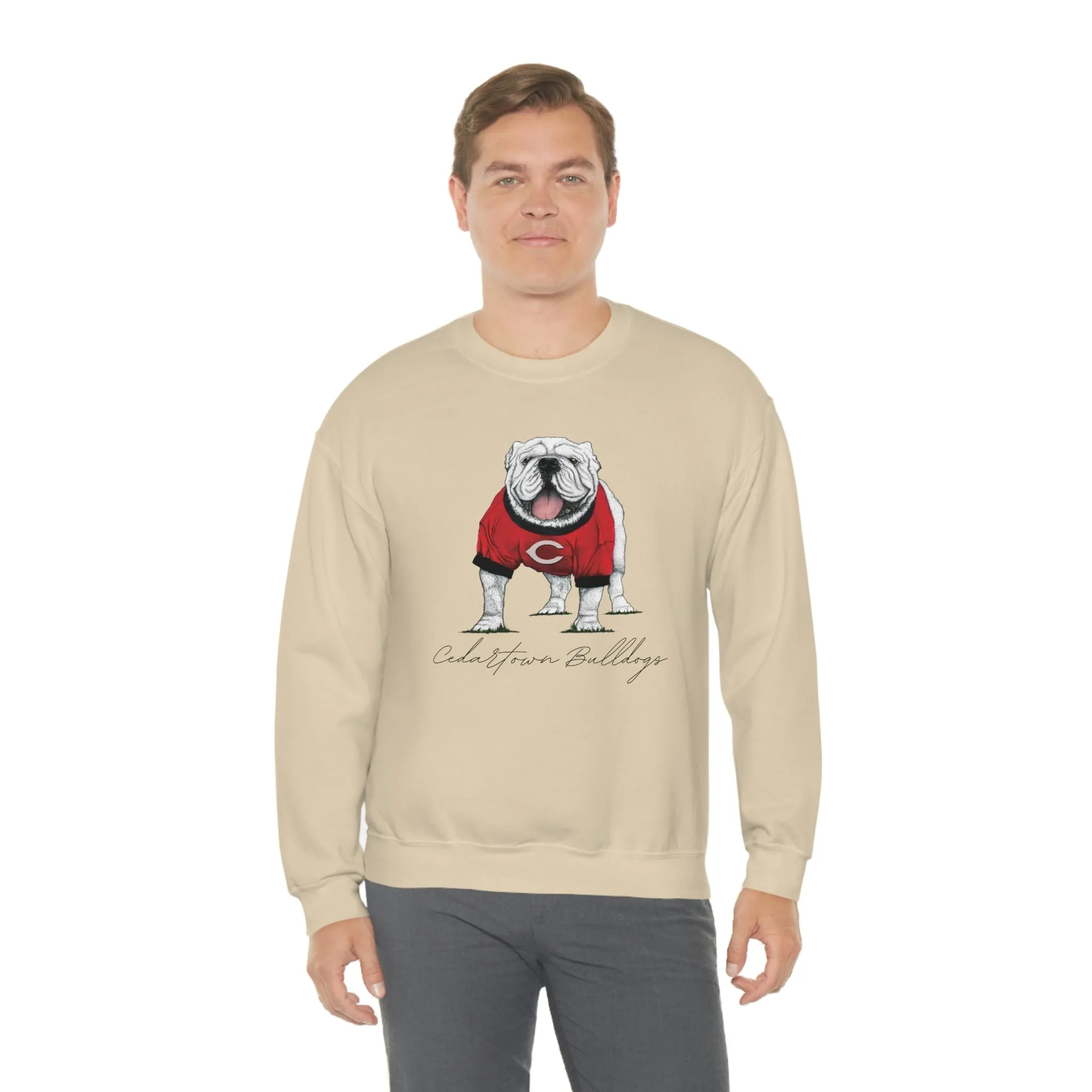 Cedartown Bulldogs Gildan 18000 Unisex Heavy Blend Crewneck Sweatshirt