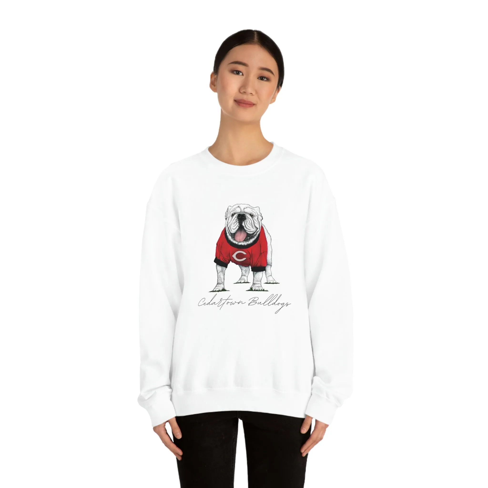 Cedartown Bulldogs Gildan 18000 Unisex Heavy Blend Crewneck Sweatshirt