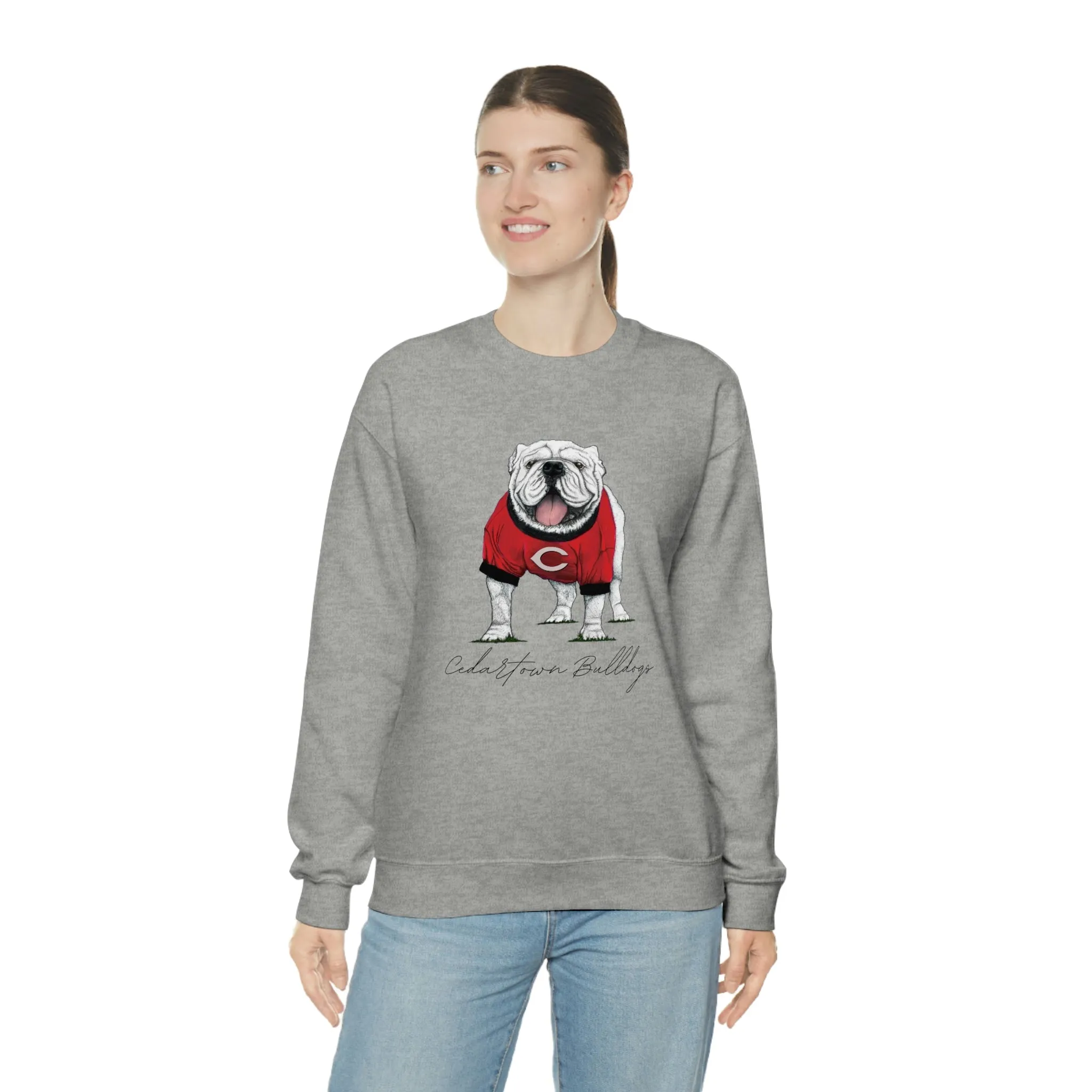 Cedartown Bulldogs Gildan 18000 Unisex Heavy Blend Crewneck Sweatshirt