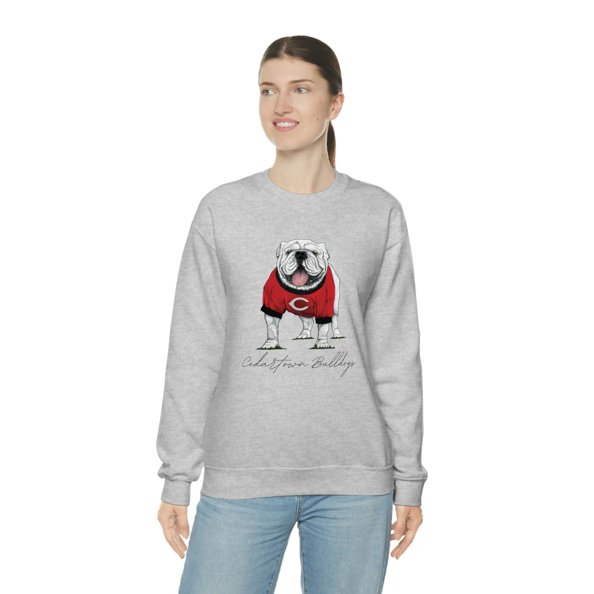 Cedartown Bulldogs Gildan 18000 Unisex Heavy Blend Crewneck Sweatshirt