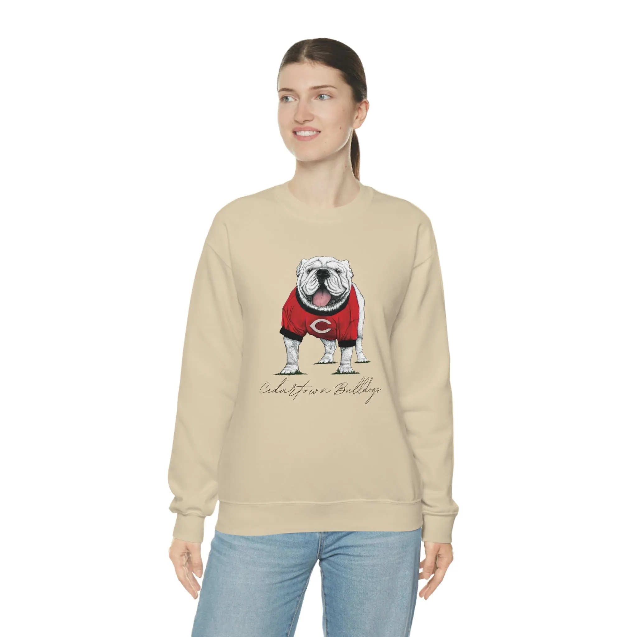 Cedartown Bulldogs Gildan 18000 Unisex Heavy Blend Crewneck Sweatshirt