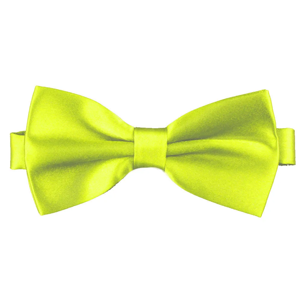 Chartreuse Green [Silky Smooth] - Bow Tie and Pocket Square Matching Set