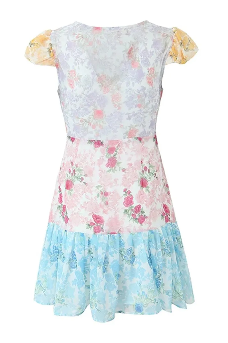 Chic Explorer Floral Print Mini Dress