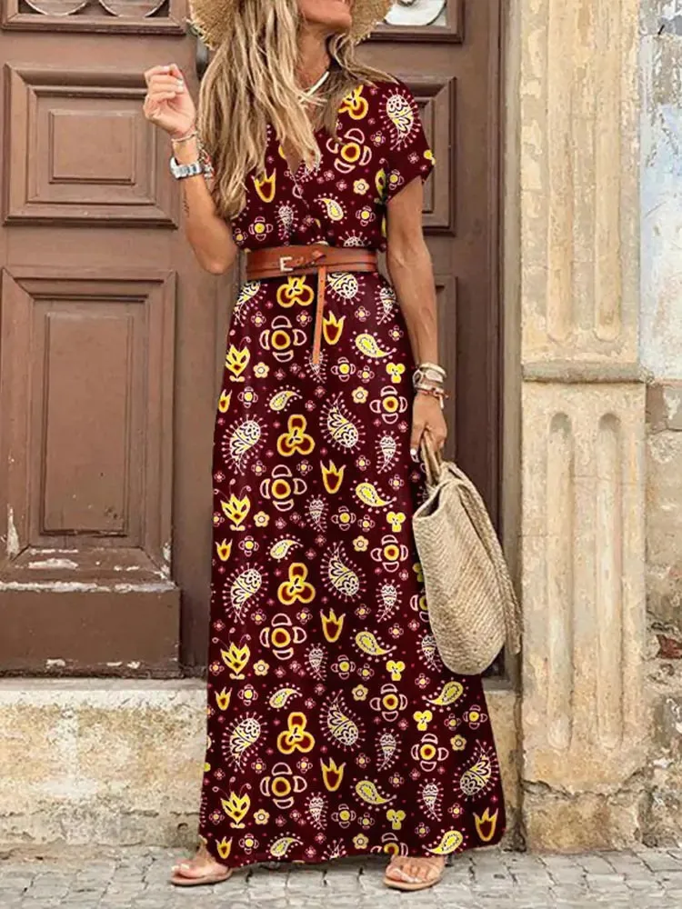 Chic Women’s Casual Summer Floral Dress - Perfect for Warm Weather Style