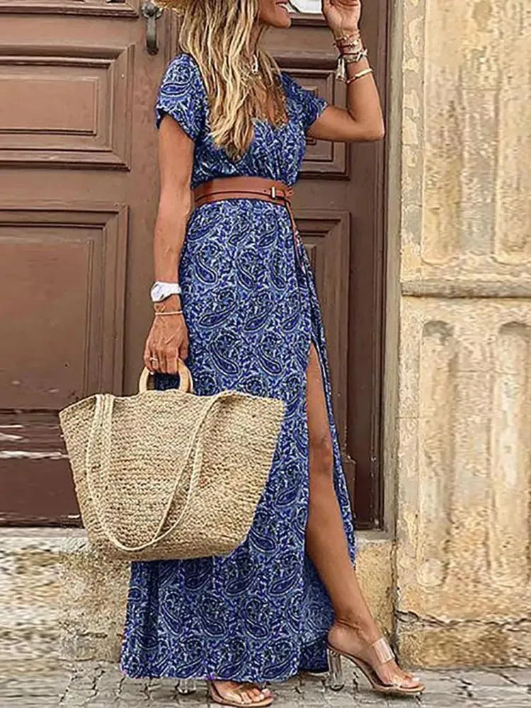 Chic Women’s Casual Summer Floral Dress - Perfect for Warm Weather Style