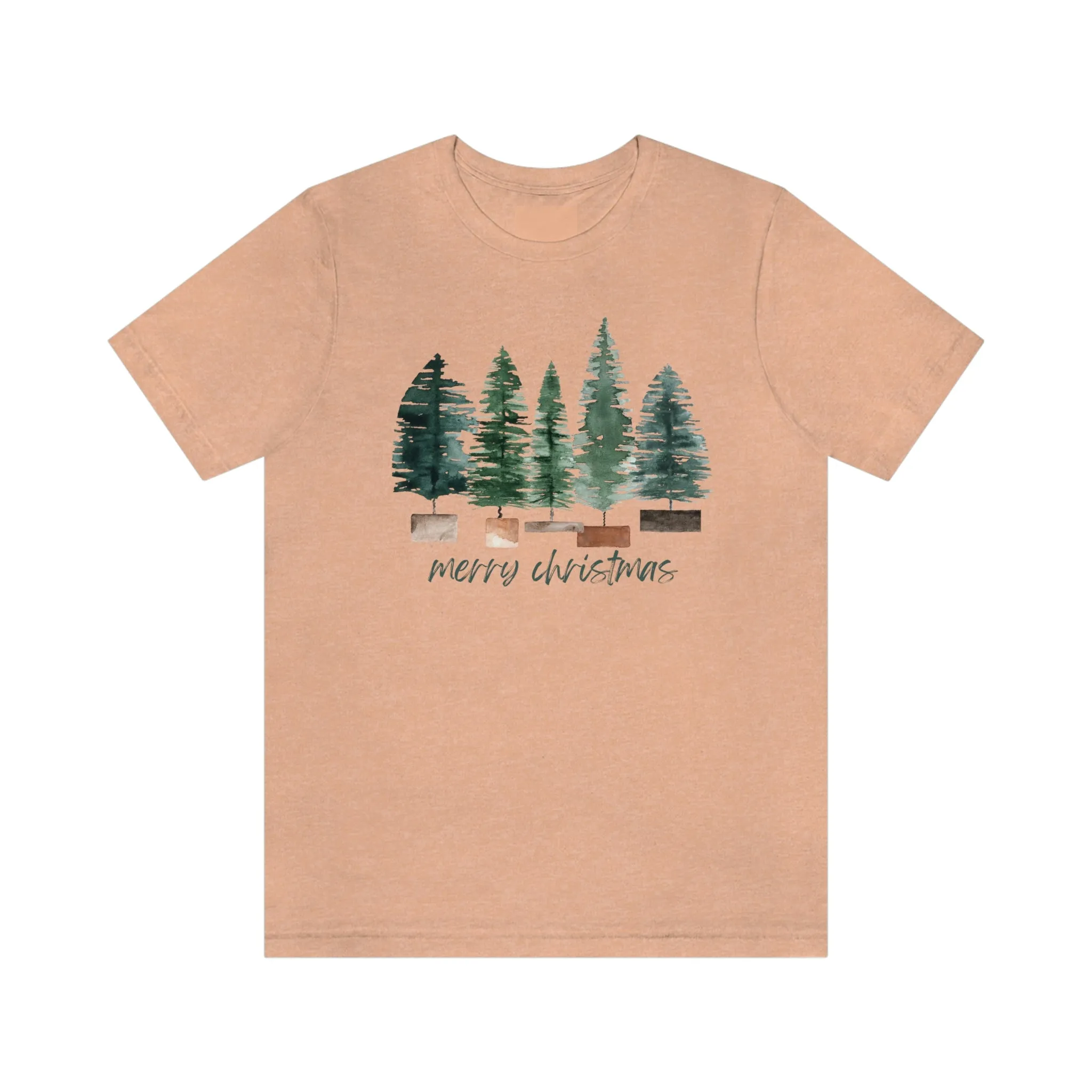 Christmas bottle brush tree Unisex Jersey Short Sleeve Tee