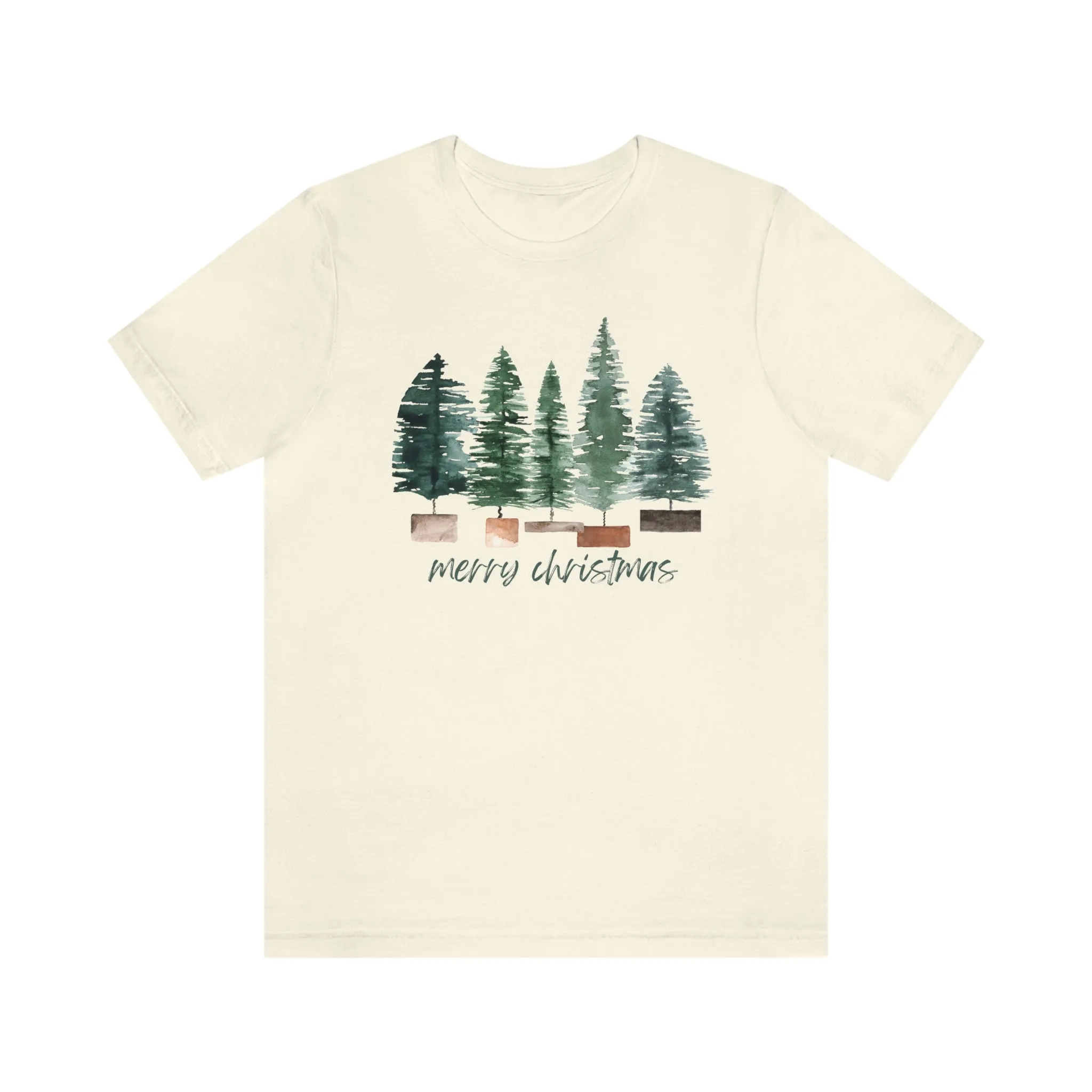 Christmas bottle brush tree Unisex Jersey Short Sleeve Tee