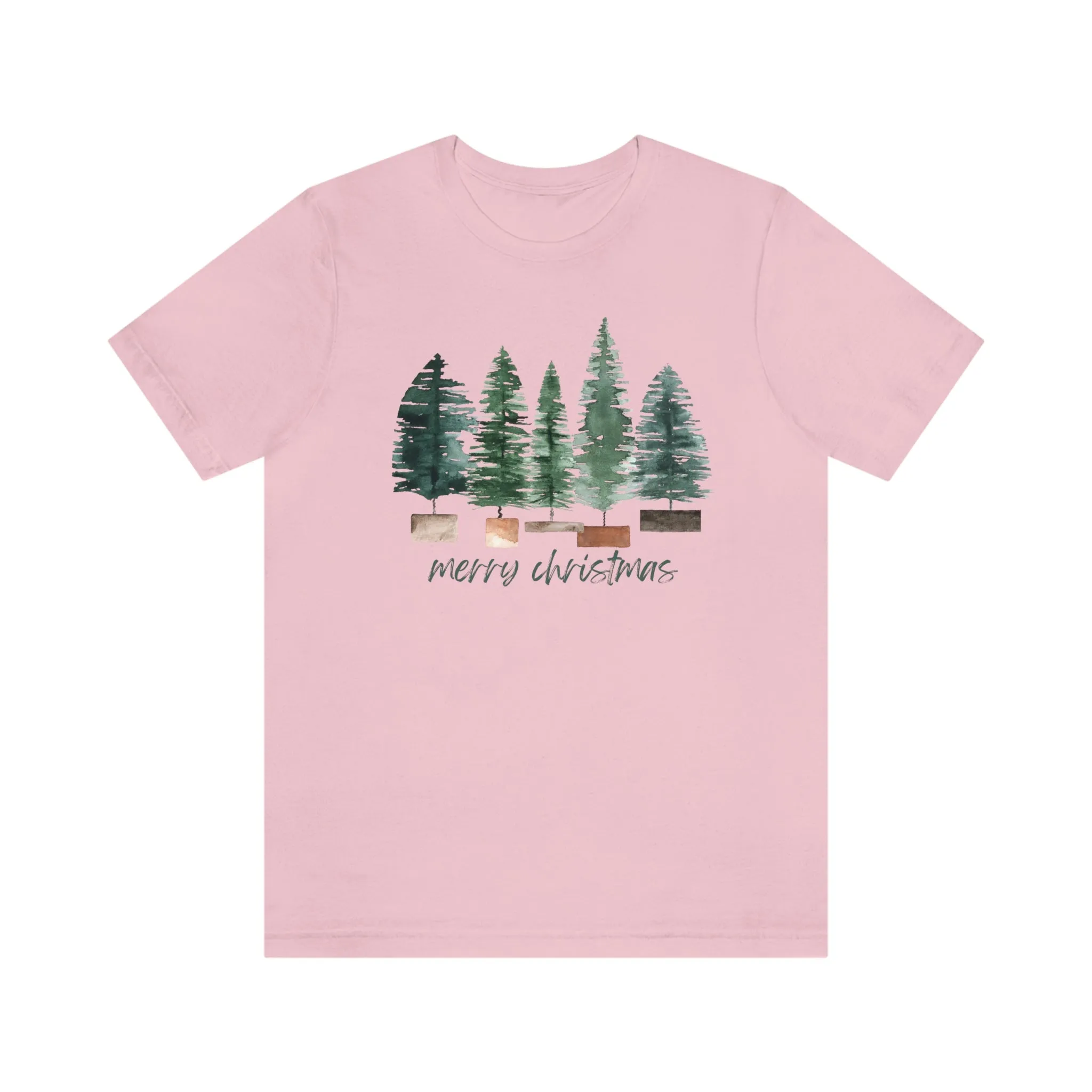 Christmas bottle brush tree Unisex Jersey Short Sleeve Tee