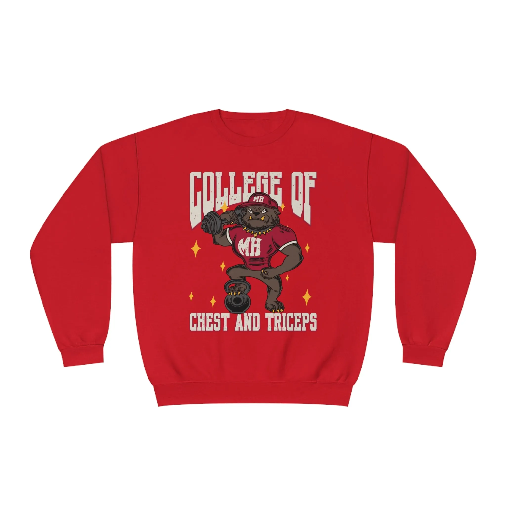 COLLEGE OF CHEST AND TRICEPS- CREWNECK