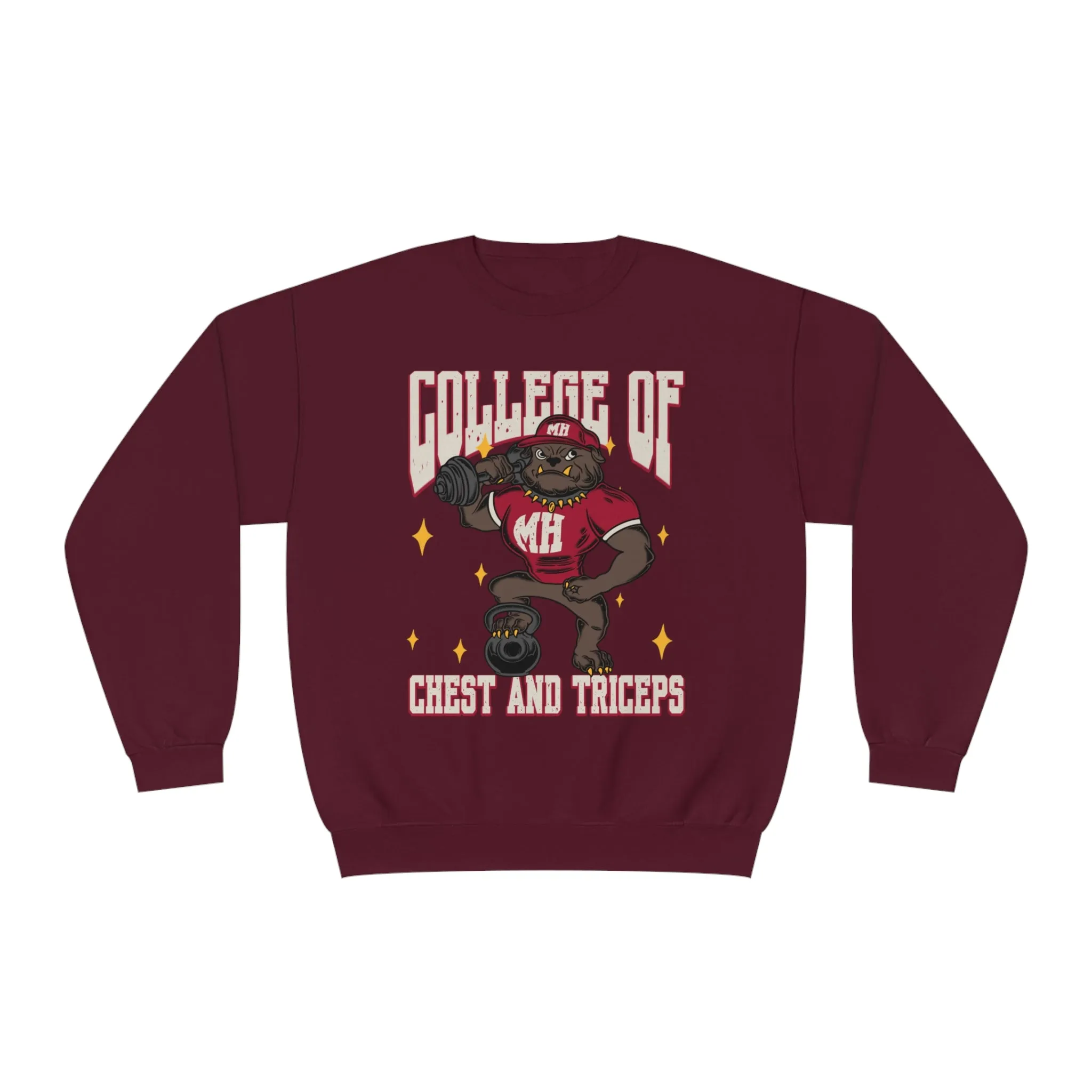 COLLEGE OF CHEST AND TRICEPS- CREWNECK