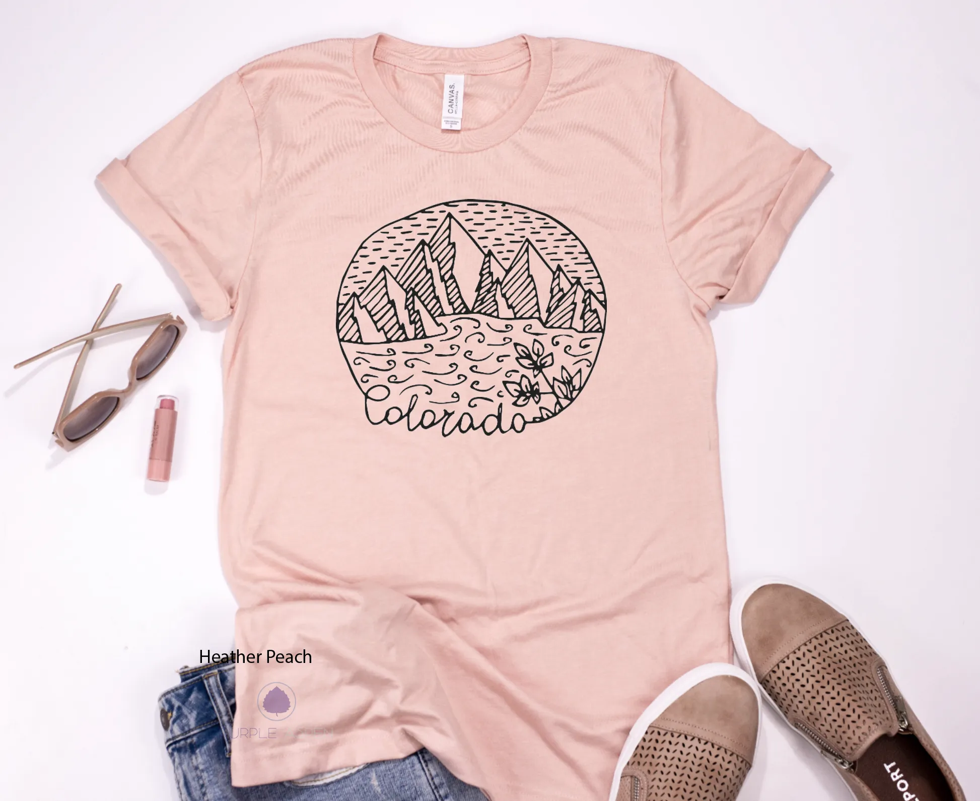 Colorado Mountain Scene Premium Tshirt