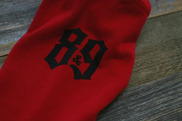 Crime Pays Hooded Sweatshirt Red