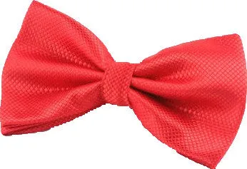 Crimson Red [Diamond Shape Print] - Bow Tie and Pocket Square Matching Set