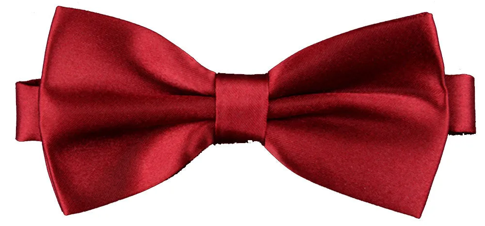 Crimson Red [Silky Smooth] - Bow Tie and Pocket Square Matching Set