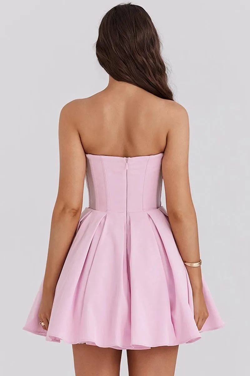 Deeply Adorable Strapless Mini Dress