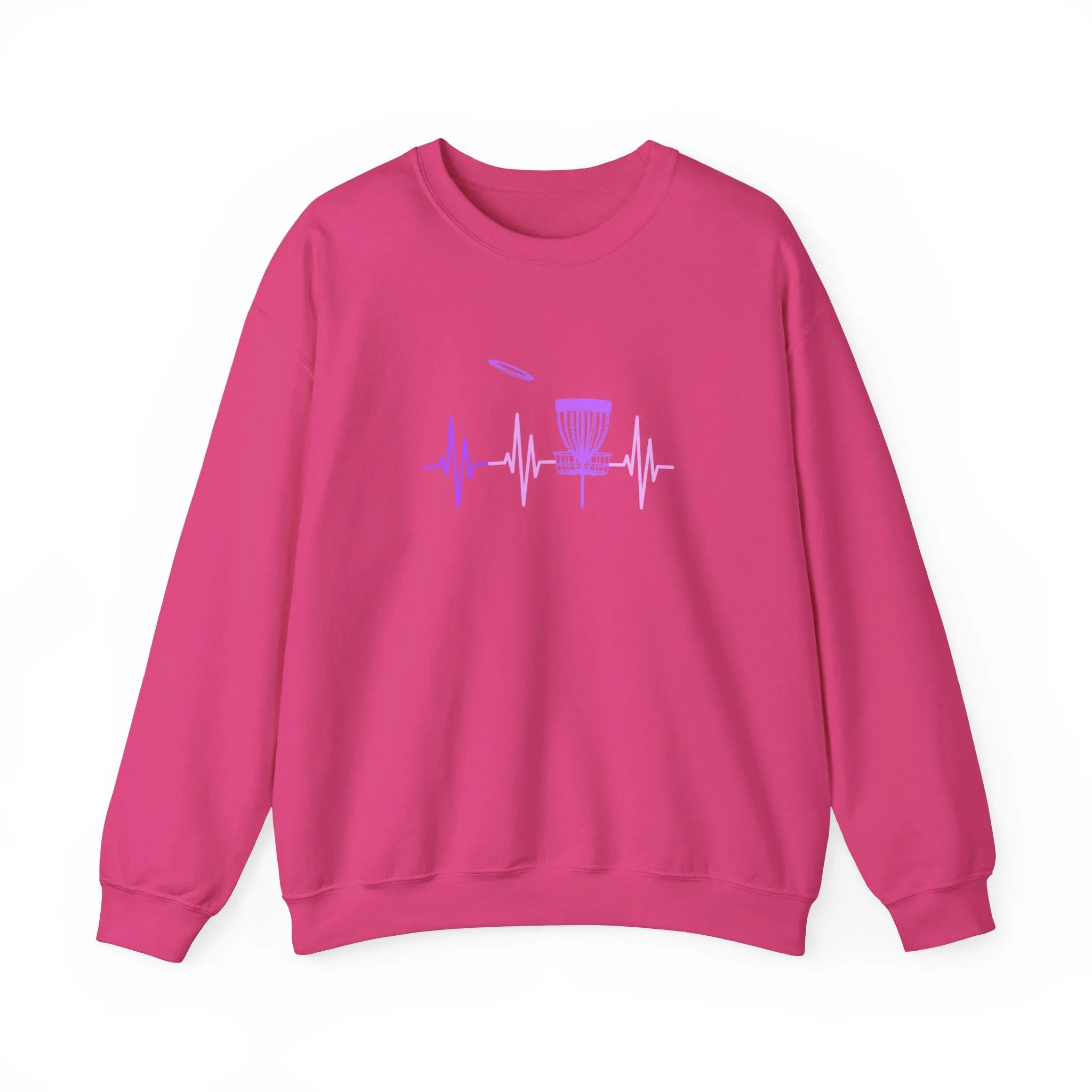 Disc Golf Heartbeat Unisex Heavy Blend™ Crewneck Sweatshirt