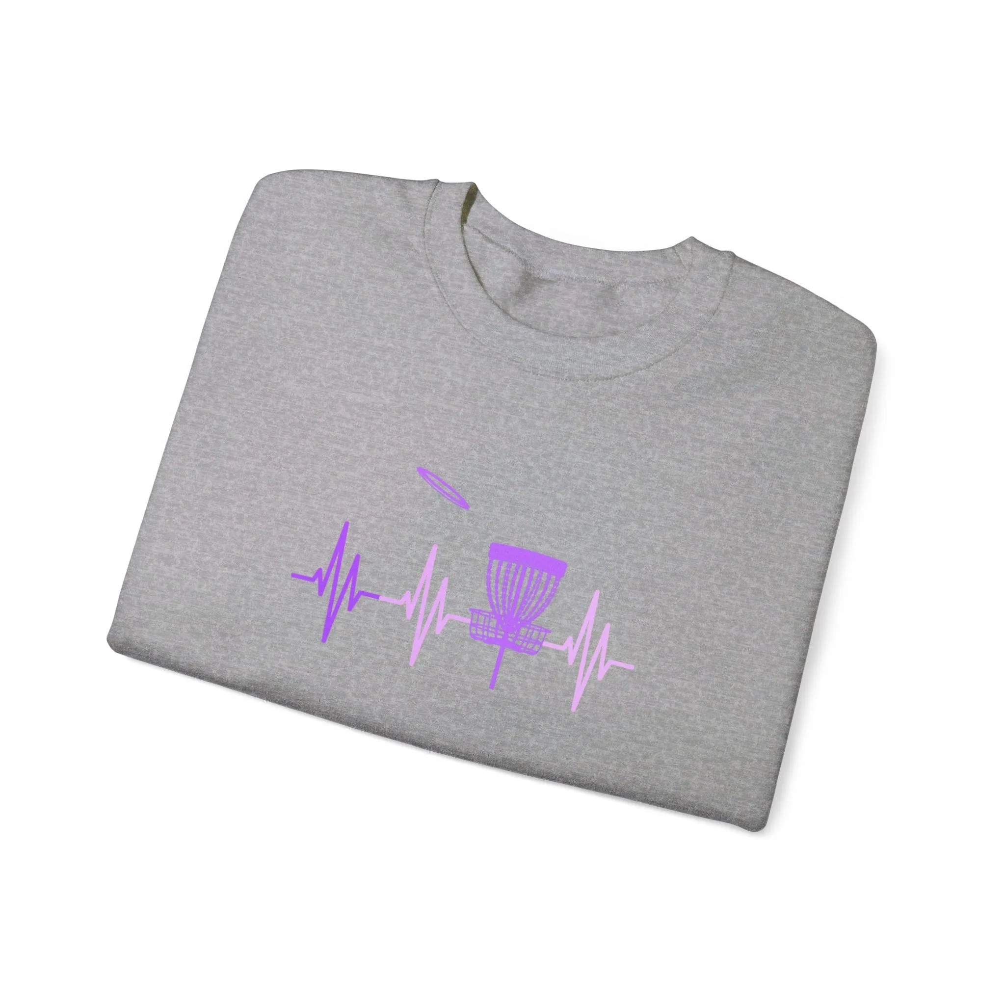 Disc Golf Heartbeat Unisex Heavy Blend™ Crewneck Sweatshirt