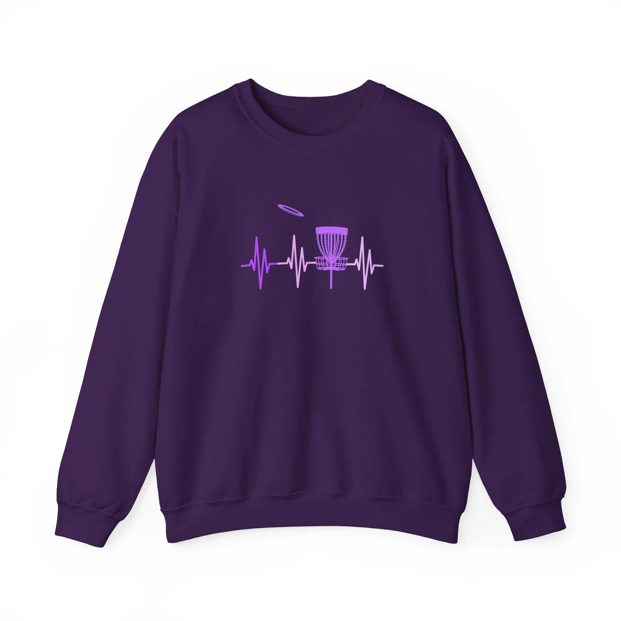 Disc Golf Heartbeat Unisex Heavy Blend™ Crewneck Sweatshirt