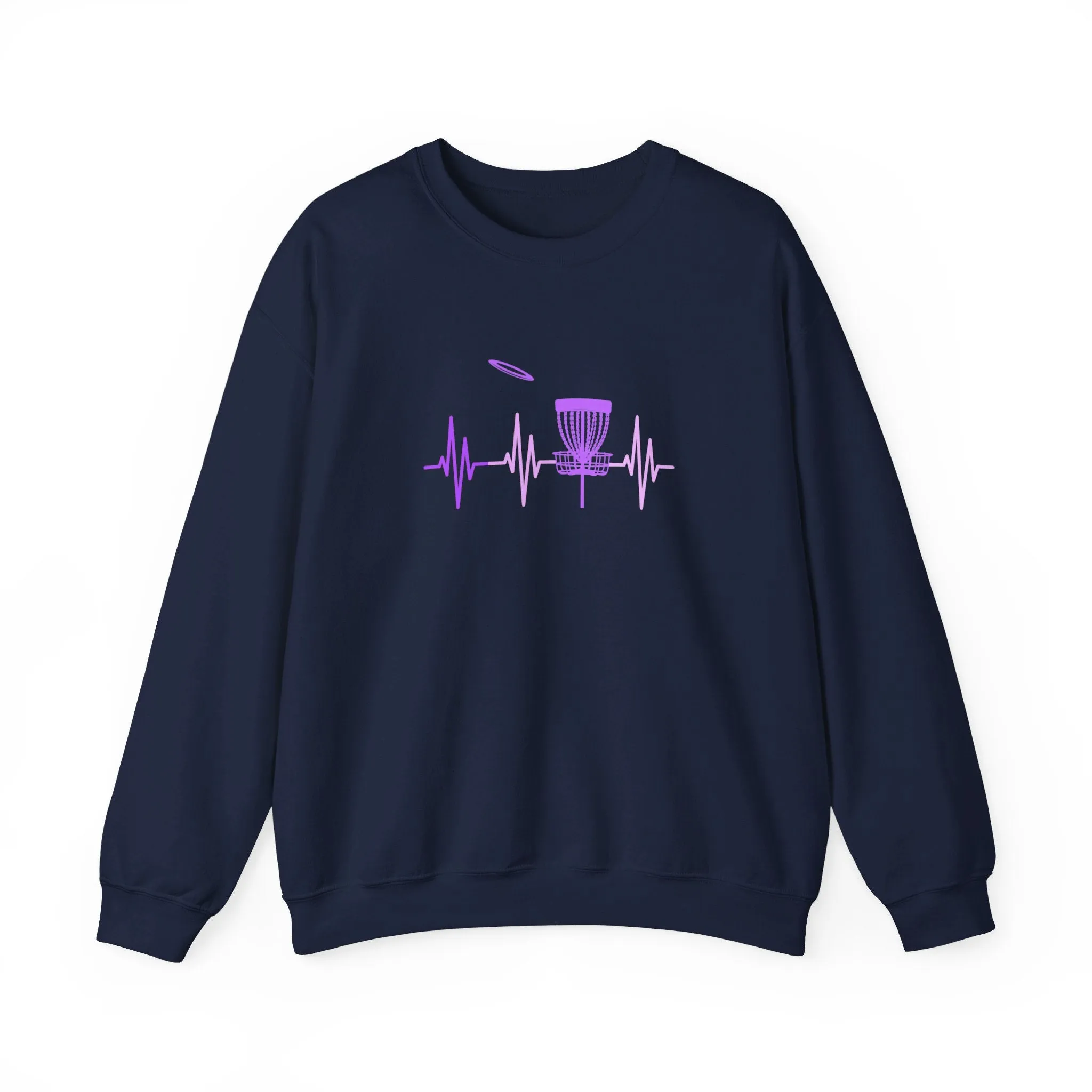 Disc Golf Heartbeat Unisex Heavy Blend™ Crewneck Sweatshirt