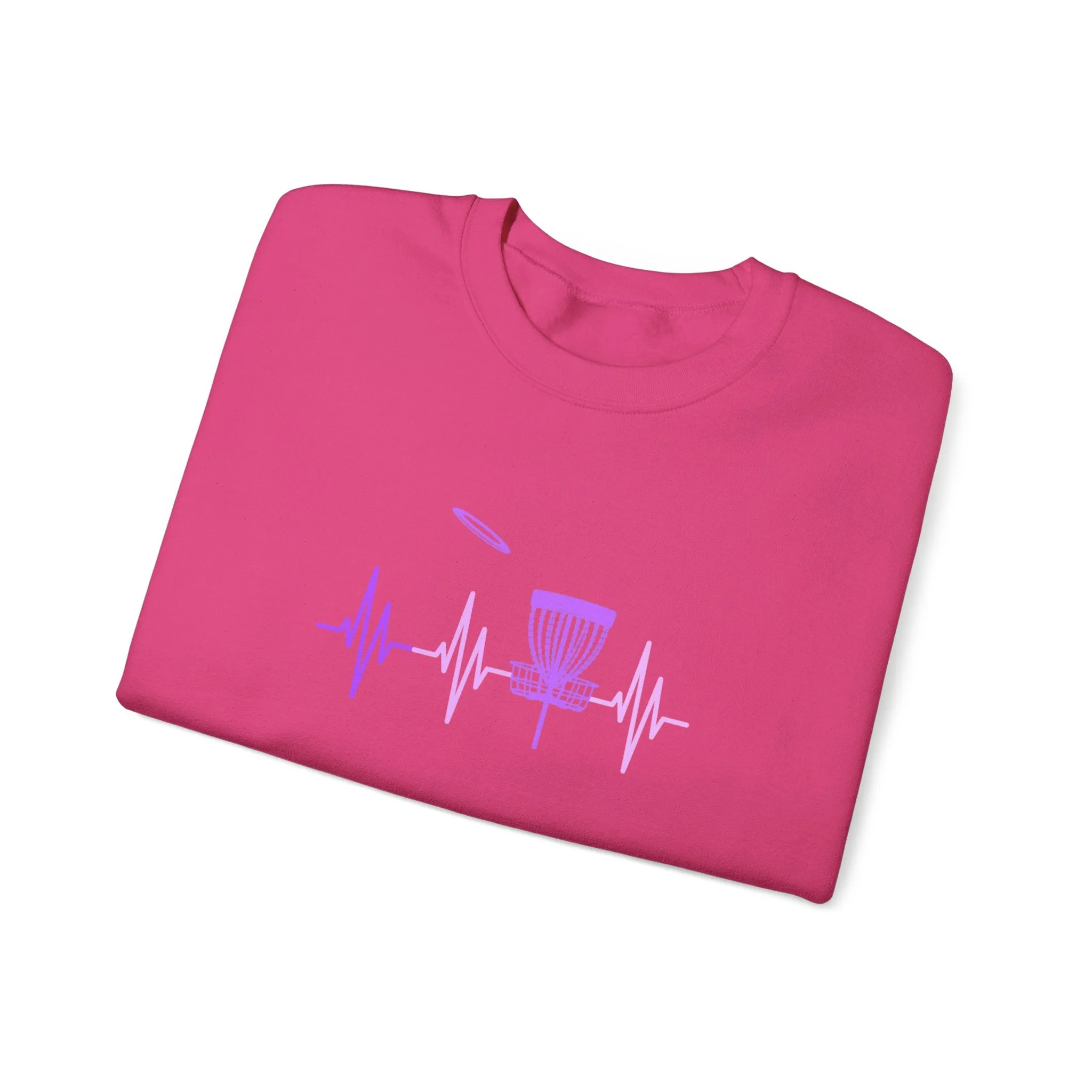 Disc Golf Heartbeat Unisex Heavy Blend™ Crewneck Sweatshirt