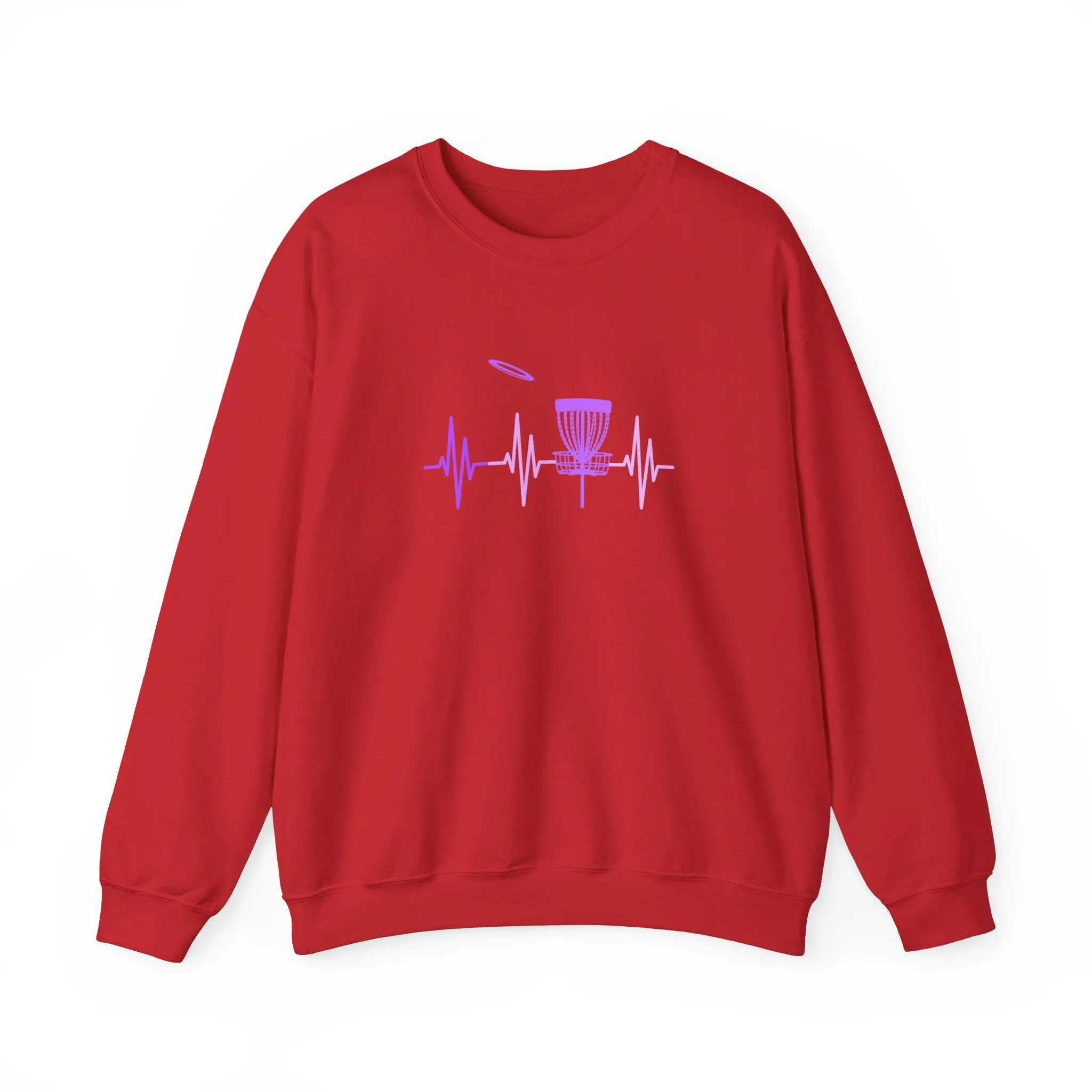 Disc Golf Heartbeat Unisex Heavy Blend™ Crewneck Sweatshirt