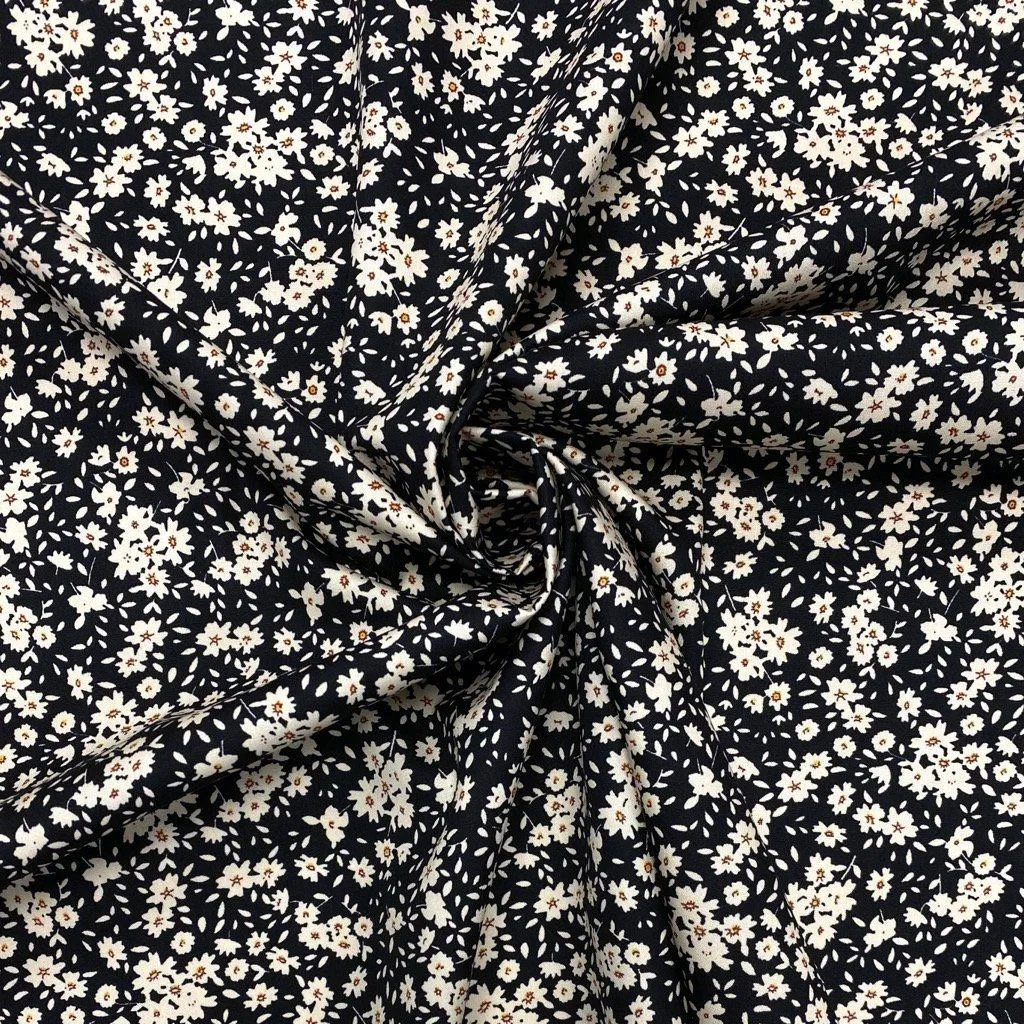 Ditsy Floral Rose & Hubble Cotton Poplin Fabric