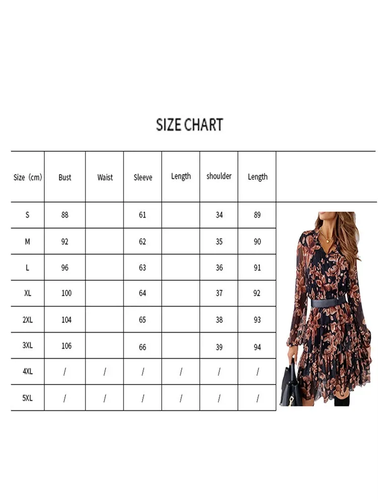 DressBetty - 2024 V-neck Long Sleeve A-line Wrapped Boho Dress