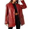 DressBetty - PU Faux Leather Blazers