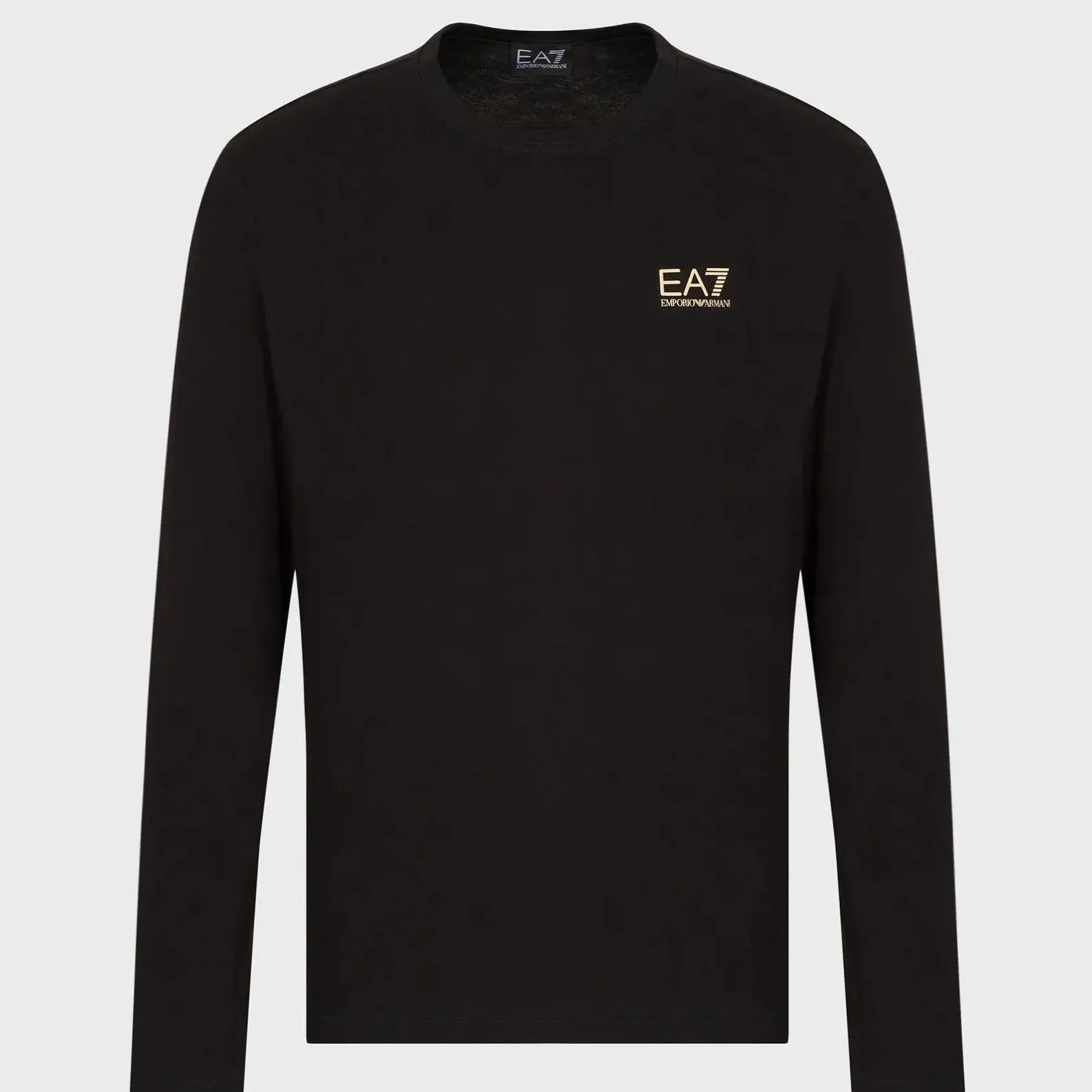 EA7 Logo Long-Sleeved Cotton T-shirt