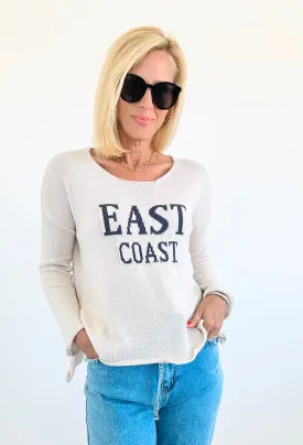 East Coast Knit Oversized Sweater-Beige