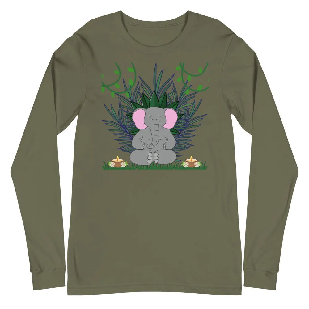 Elephant print long sleeve t-shirt for men