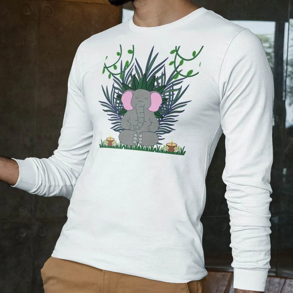 Elephant print long sleeve t-shirt for men