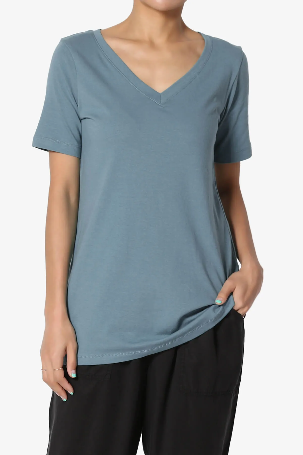 Elora V-Neck Short Sleeve T-Shirt MORE COLORS