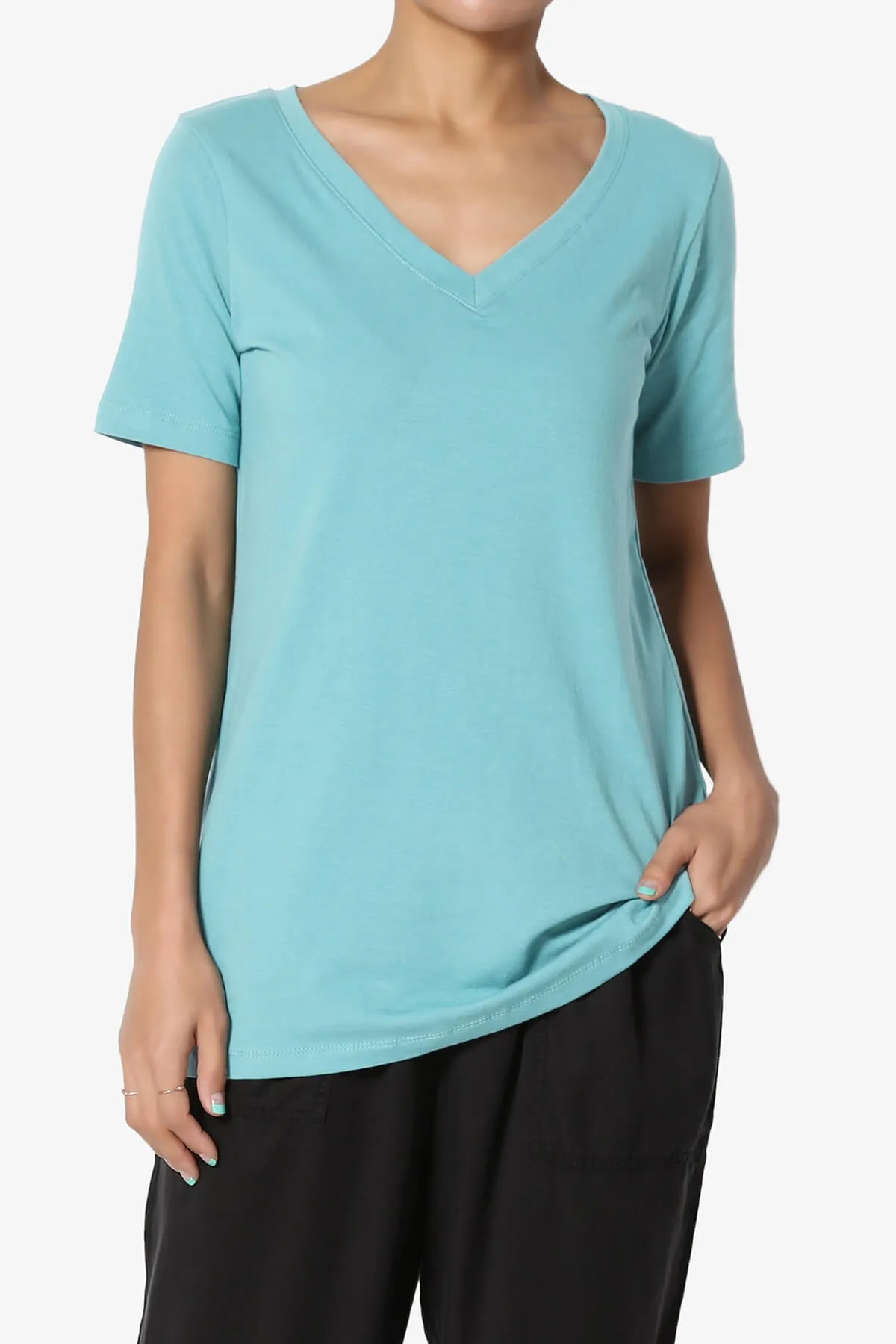 Elora V-Neck Short Sleeve T-Shirt MORE COLORS