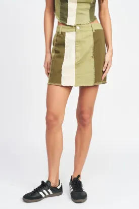 Emory Park HIGH RISE COLOR BLOCK SKIRT