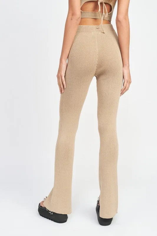 Emory Park HIGH RISE SLIT PANTS