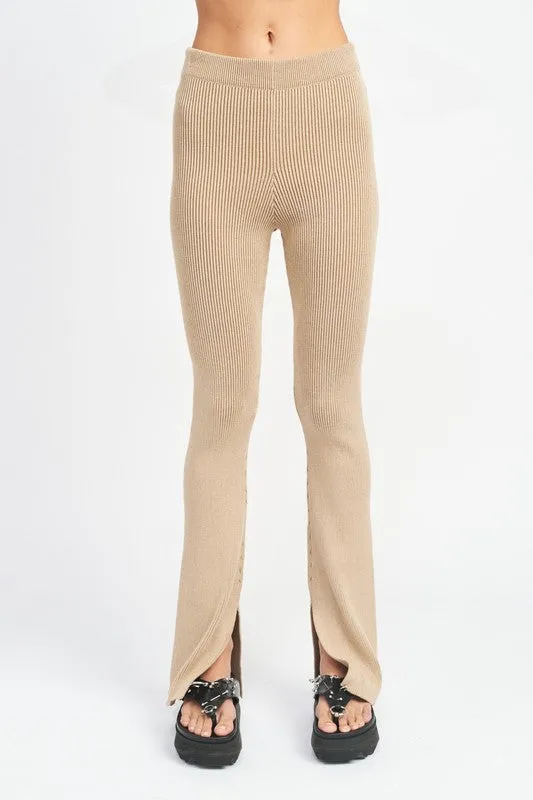 Emory Park HIGH RISE SLIT PANTS