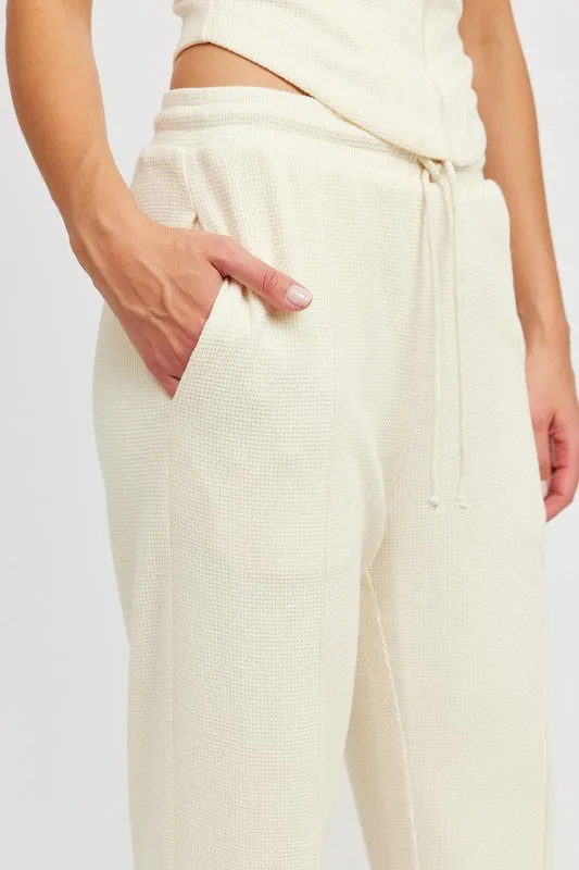 Emory Park HIGH WAIST PANTS WITH DRAWSTRING