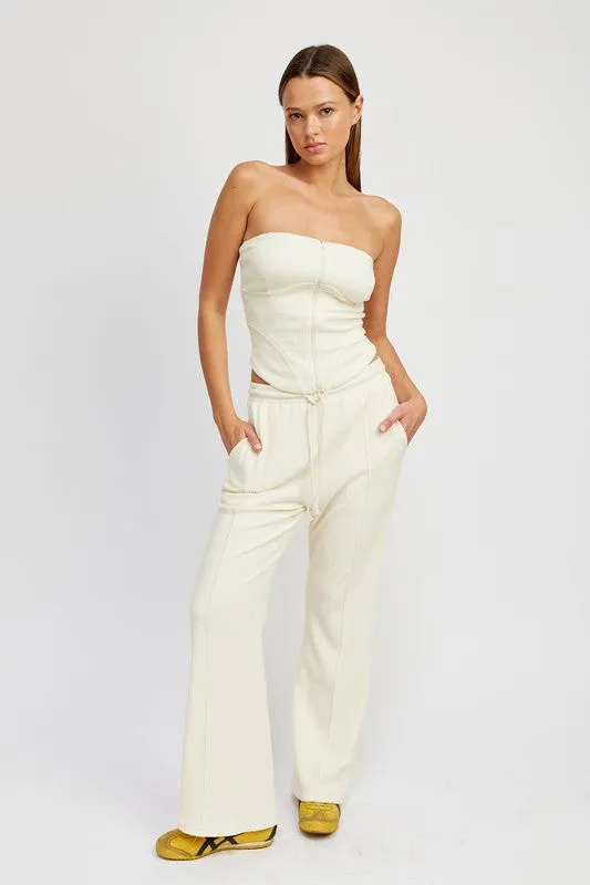 Emory Park HIGH WAIST PANTS WITH DRAWSTRING