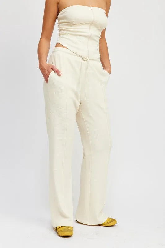 Emory Park HIGH WAIST PANTS WITH DRAWSTRING