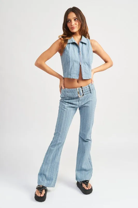 Emory Park LOW RISE FLARED JEANS