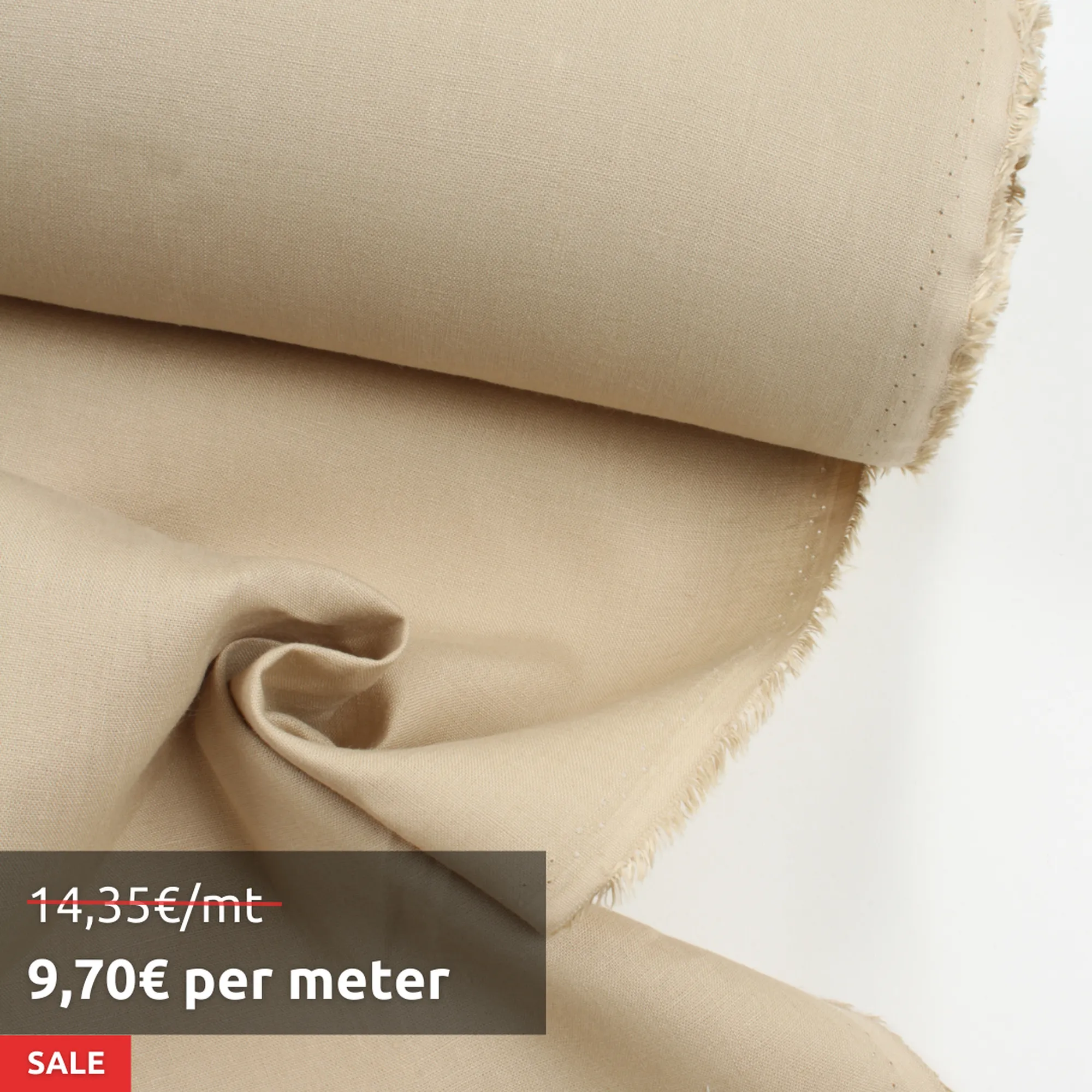 European Certified Linen for Bottoms (Sand) OFFER: 10,70€/Mt