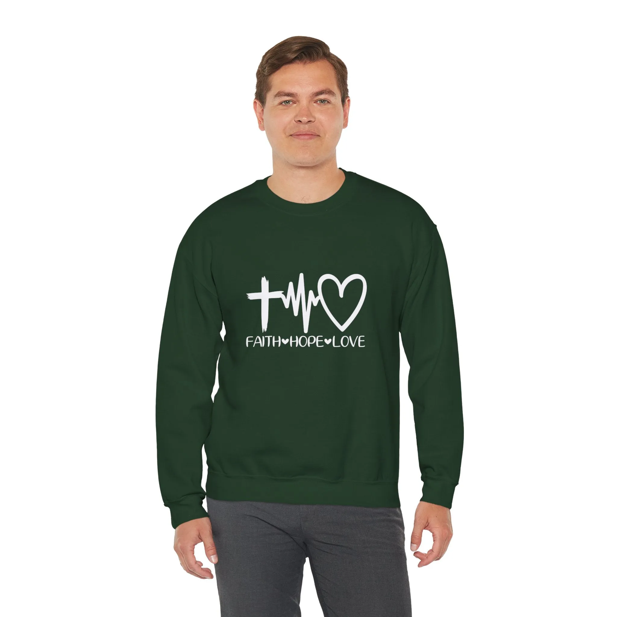 Faith Hope Love Unisex Heavy Blend™ Crewneck Sweatshirt