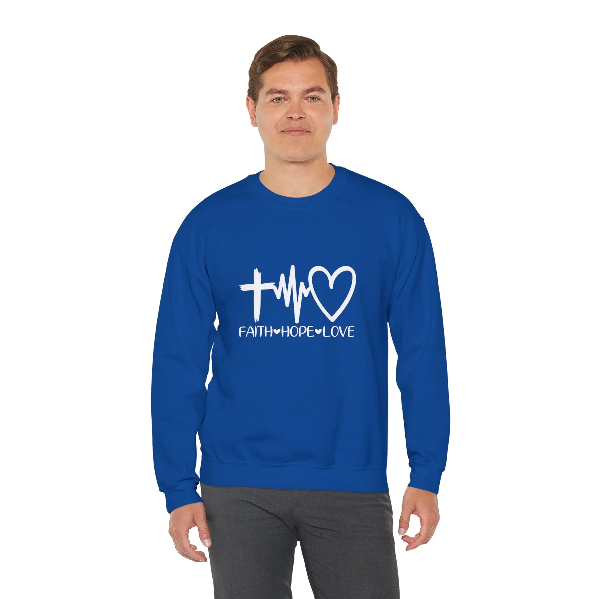 Faith Hope Love Unisex Heavy Blend™ Crewneck Sweatshirt