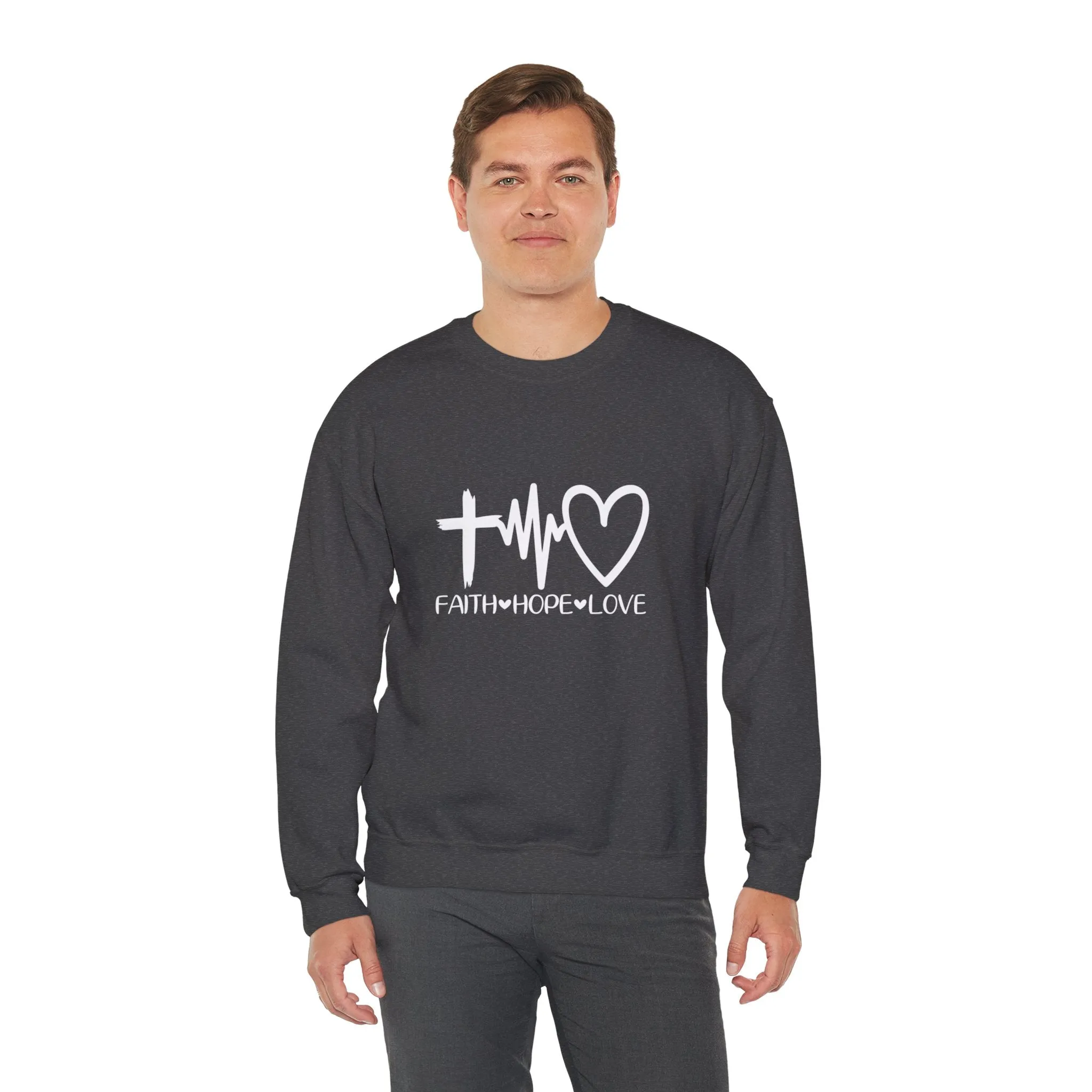 Faith Hope Love Unisex Heavy Blend™ Crewneck Sweatshirt