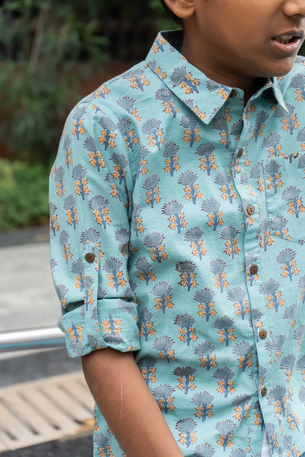 Floral Block Print Shirt