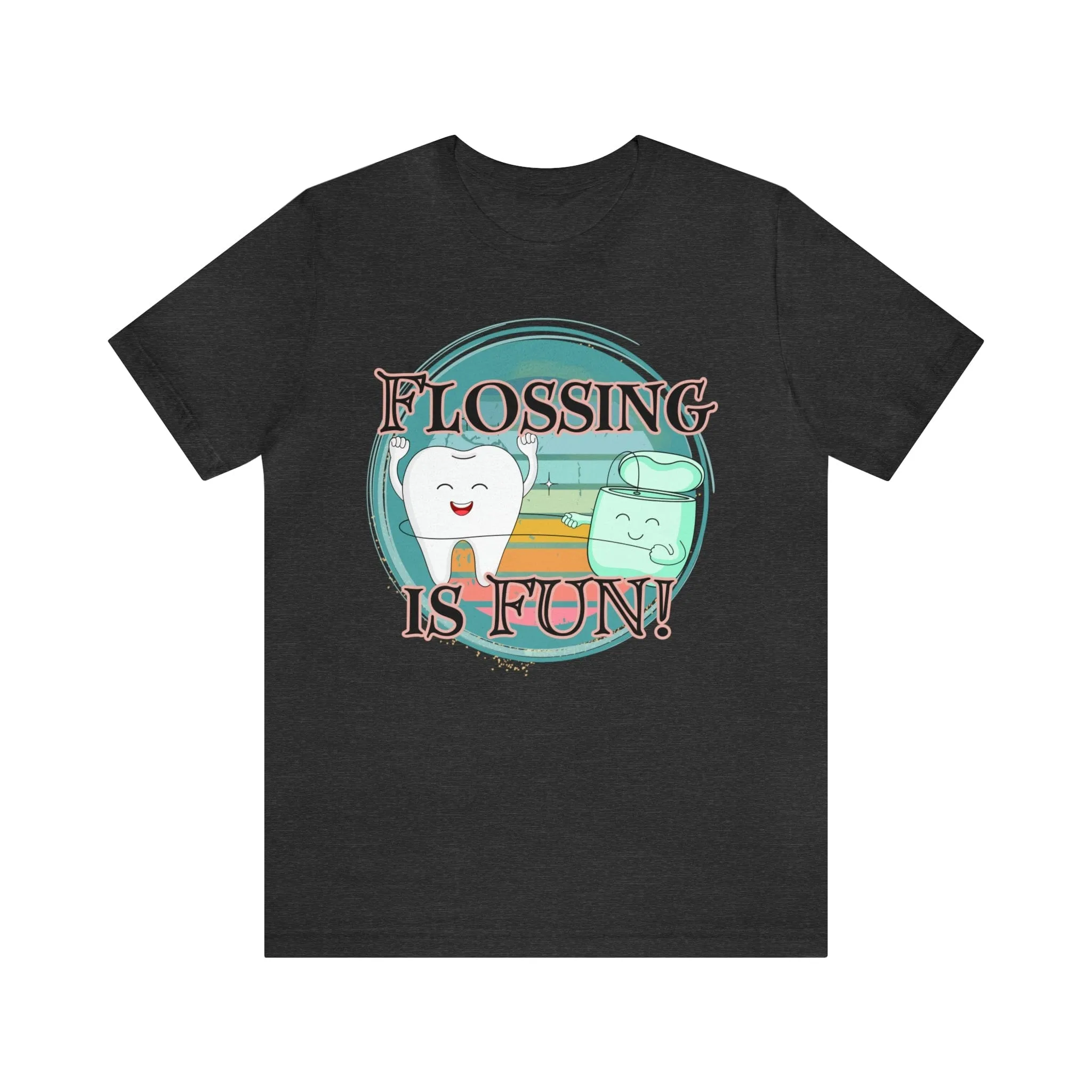 Flossing is fun! Unisex Jersey Short Sleeve Tee